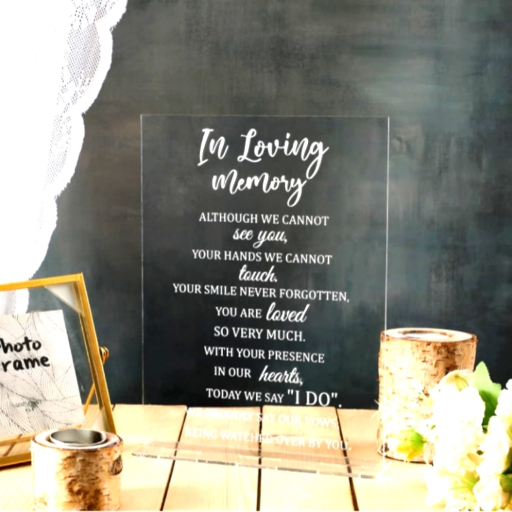 🐰🎉In Loving Memory Acrylic Sign for Wedding